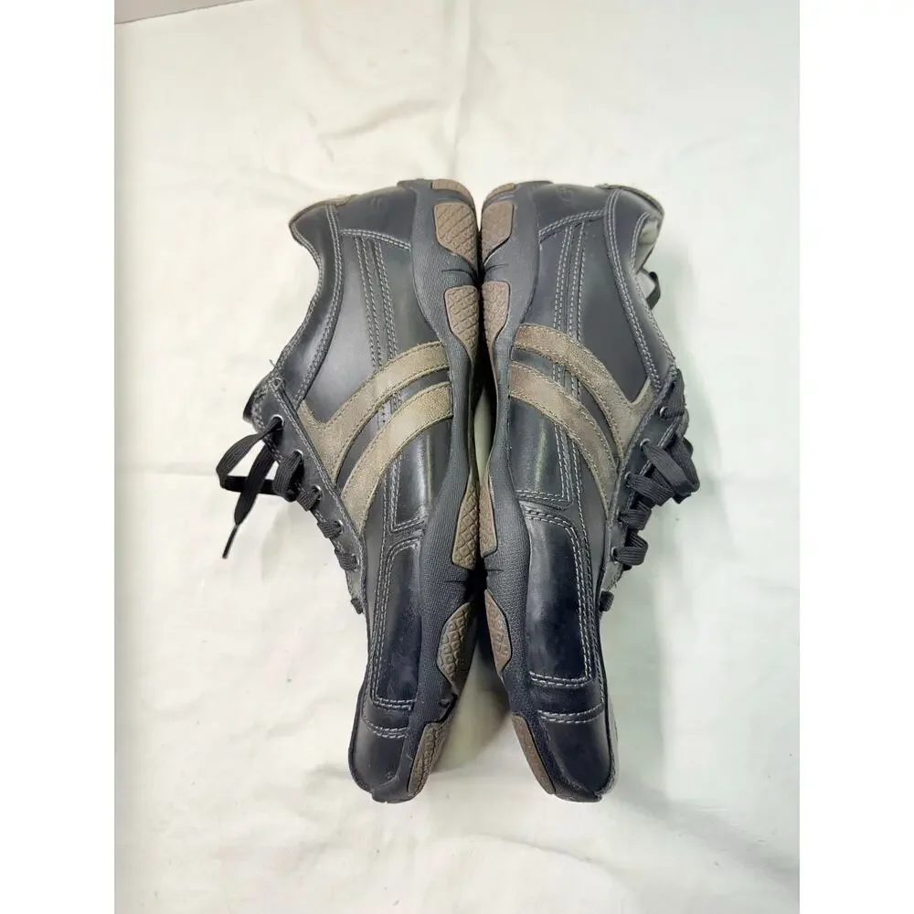 SKECHERS  LEATHER CASUAL SNEAKERS Mens size 12 color black SN 62861 - Picture 12 of 13